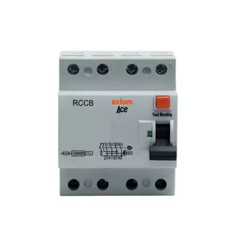 Axiom Ace Series Residual Current Circuit Breaker (RCCB) Double Pole 300 mA Sensitivity Rating 40 Amp, AX 2 AC RCCB 40 300 mA