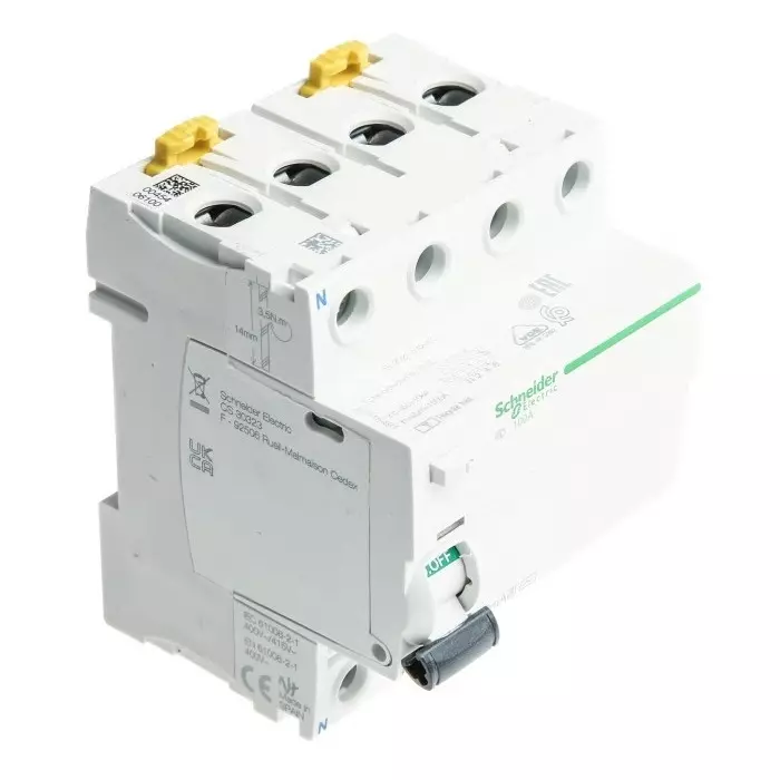 Schneider Electric DIN Rail Mount Type AC 4 Pole Acti9 Range 100 A RCCB, A9R15491