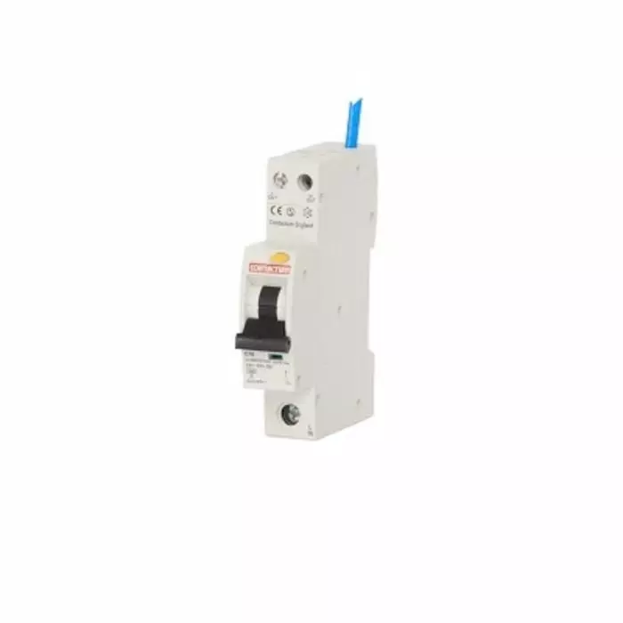 Contactum RCBO 16A Current Rating 1P Poles 30mA Trip Sensitivity Type C CCPBR Range, CCPBR1016AC