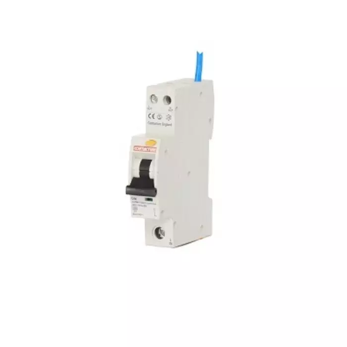 Contactum RCBO 32A Current Rating 1P Poles 30mA Trip Sensitivity Type C CCPBR Range, CCPBR1032AC
