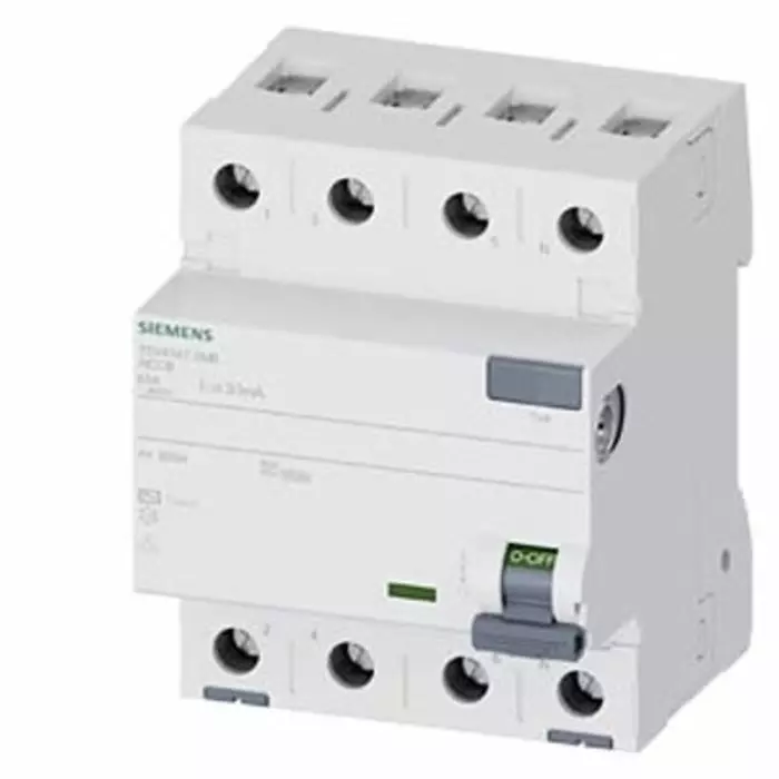 Siemens 5SV43 RCCB, 80A, 4 Pole, 30mA, Type AC, 400V, 5SV4347-0MB