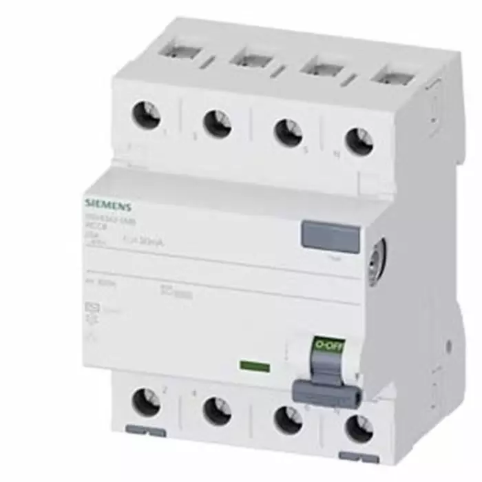 Siemens 5SV43 RCCB, 25A, 4 Pole, 30mA, Type AC, 400V, 5SV4342-0MB