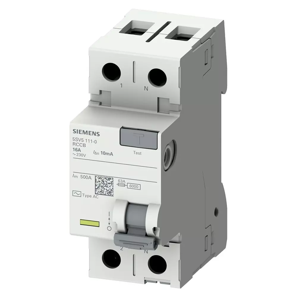 Siemens 5SV53 RCCB, 40A, 2 Pole, 30mA, Type A, 230V, 5SV5314-6KL