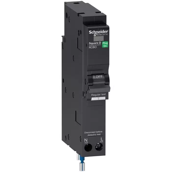 Schneider Electric Plug-On Mount 1 Pole Square D Range 32 A RCBO, QO132C10RCBO30F