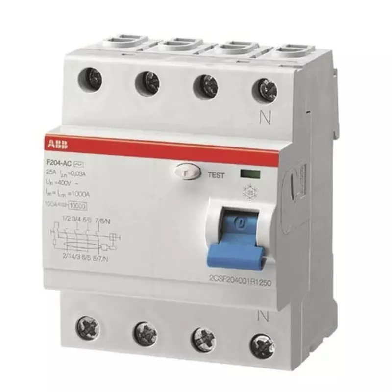 ABB F200 RCCB, 100A, 4 Pole, Type A, 277 V AC, 480 V AC, 2CSF204201R5900