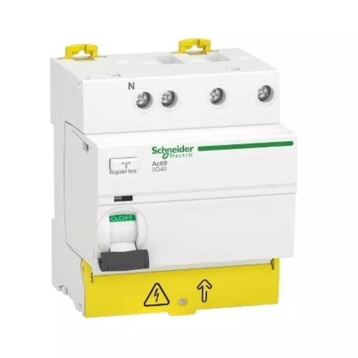 Schneider Electric DIN Rail Mount Type AC 3P+N Pole Acti9 Range 63 A RCCB, A9R97763