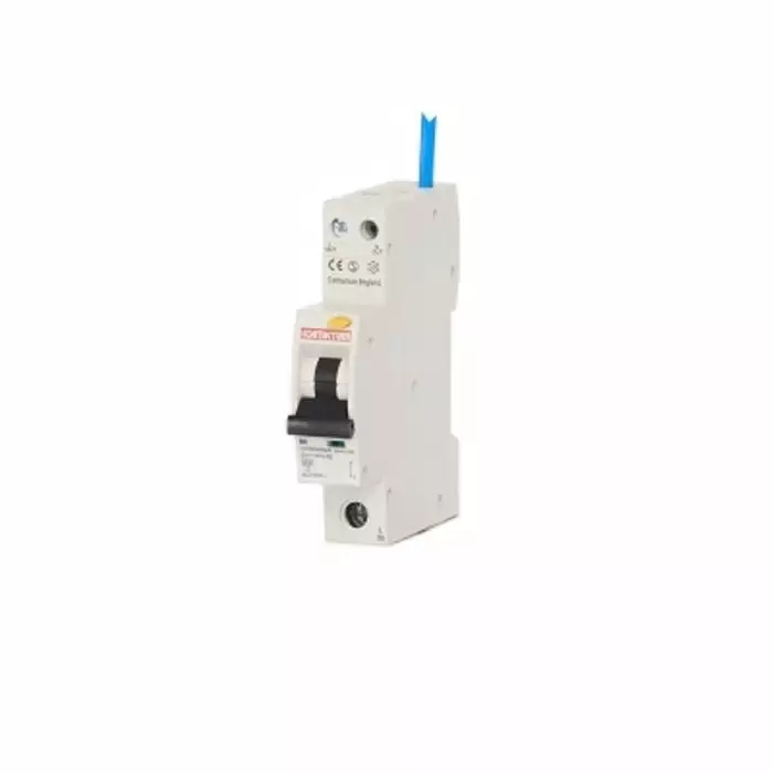 Contactum RCBO 6A Current Rating 1P Poles 30mA Trip Sensitivity Type B CCPBR Range, CCPBR0606AB