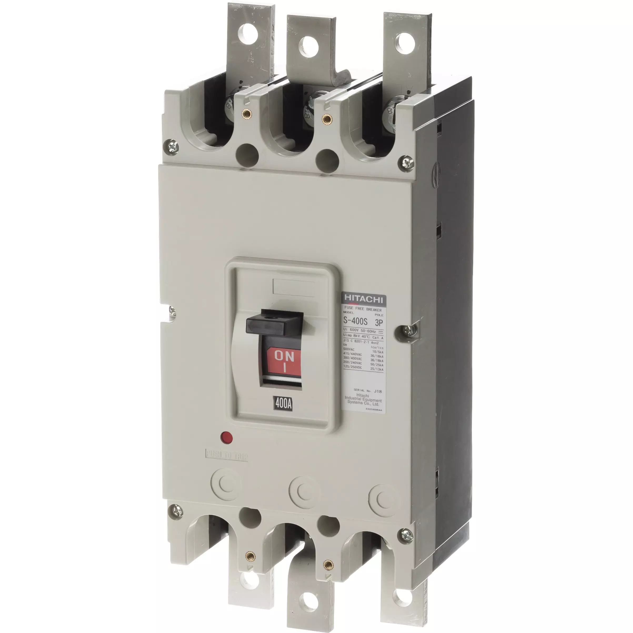 Hitachi Fuse-Free Circuit Breaker 400 Amp Rated Current 2P, S-400S