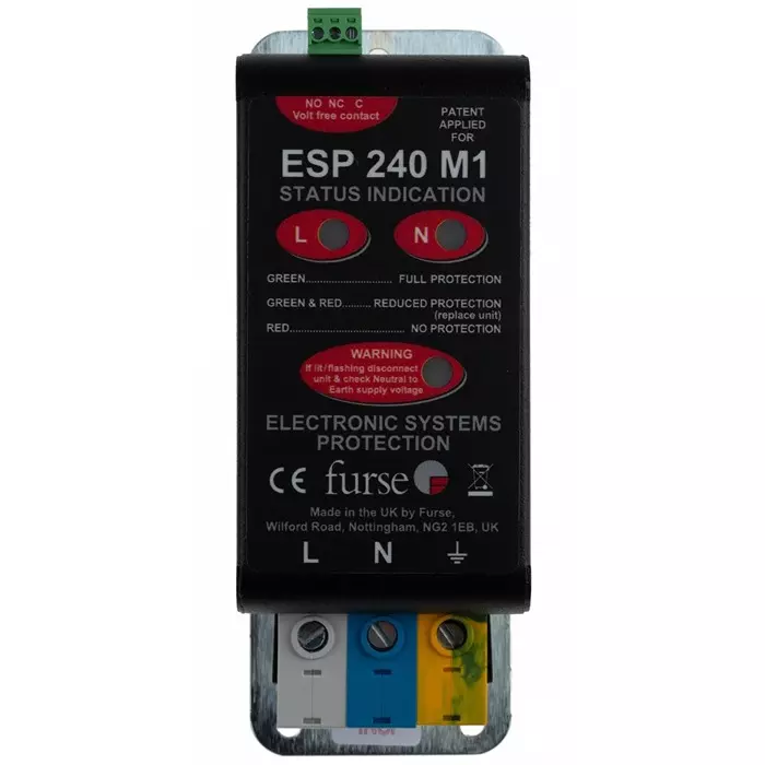 WJ Furse ESP M1 Surge Suppressor Unit 280 V Maximum Voltage Rating 6.25 kA Maximum Surge Current Mains Surge Protector, 7TCA085460R0089ESP 240M1
