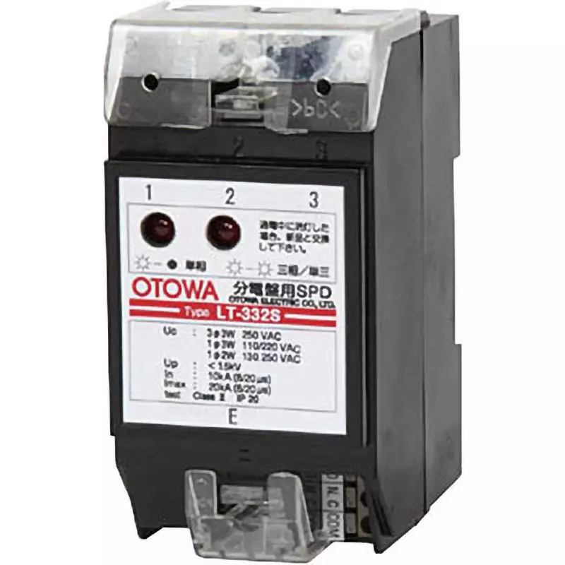 Otowa Electric SPD Standard Type IP20 Protection Class -25 to 70℃ Operating Temperature Range, LT-334