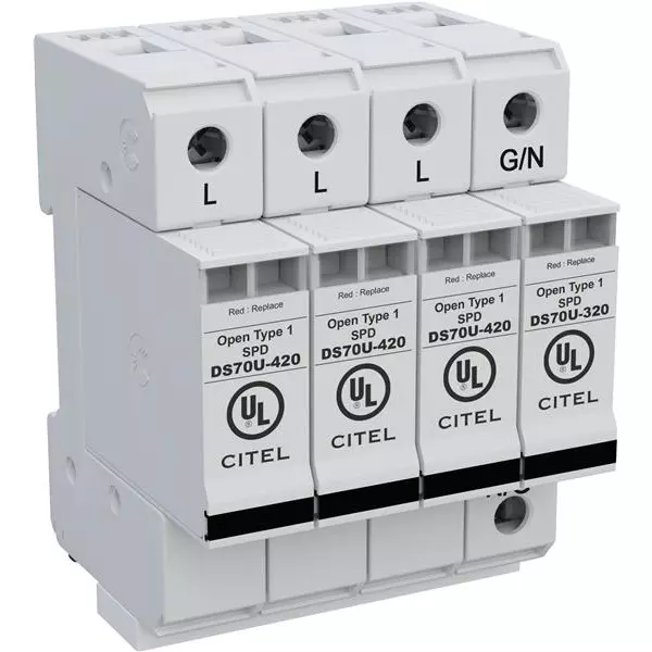 CITEL Industrial Surge Protector DIN Rail 75 kA 277 VAC, 480 VAC, DS74US-277Y