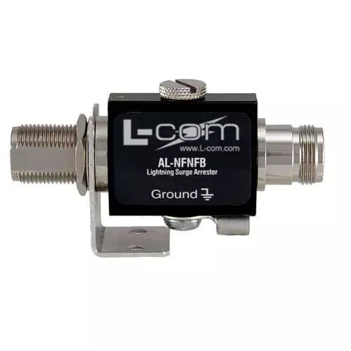 L-COM Connectorized Surge Protector Cable Mount 90 V Voltage Rating, AL-NFNFB-9
