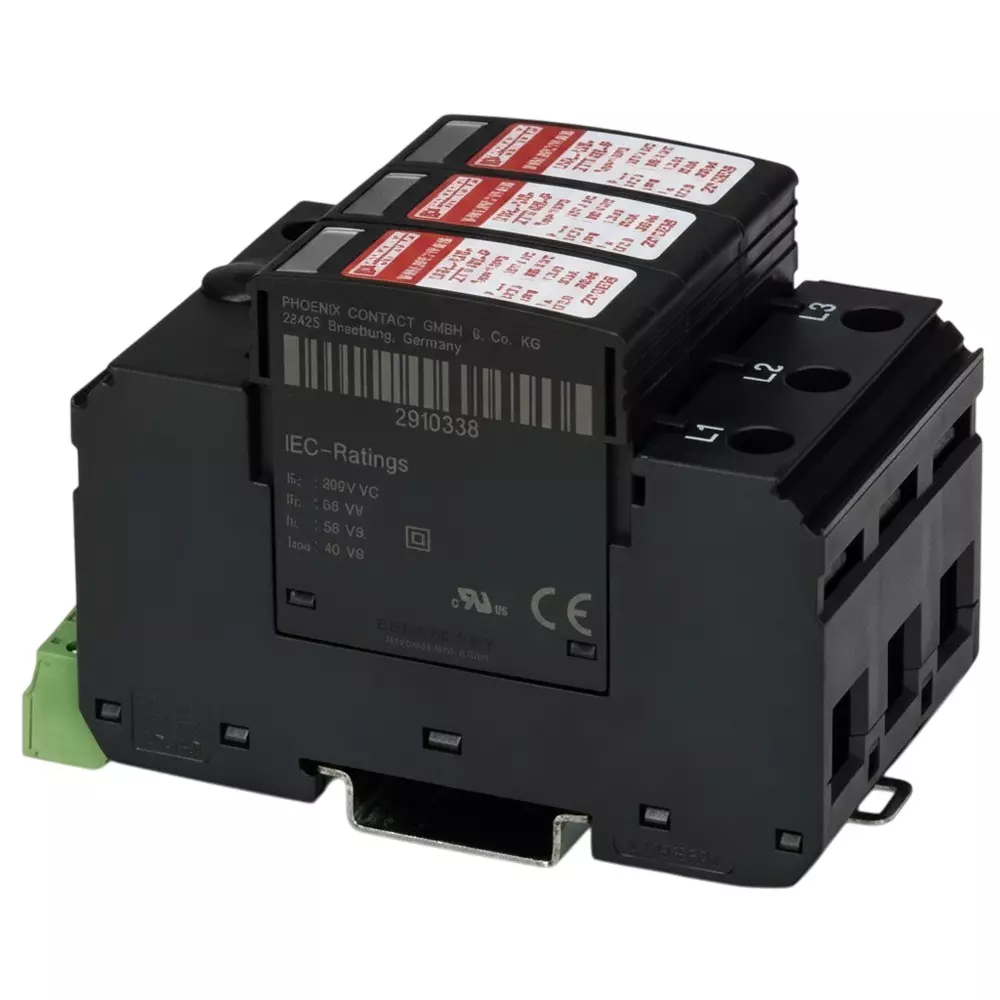 Phoenix Contact Industrial Surge Protector DIN Rail 1 A 240 VAC, 2910370