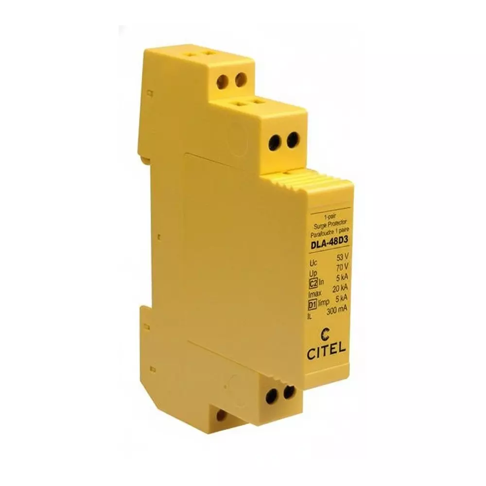 CITEL Industrial Surge Protector DIN Rail 300 mA 48 VDC, DLA-48D3