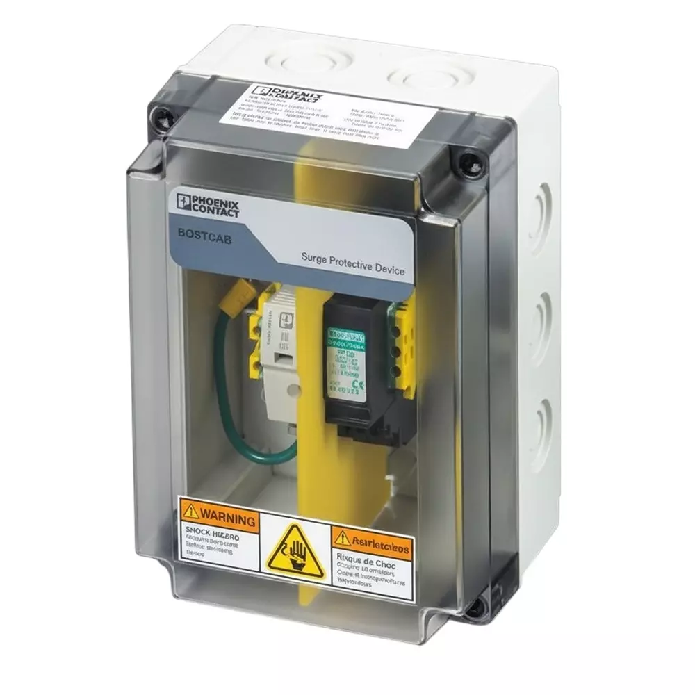 Phoenix Contact Industrial Surge Protector Wall Mount 20 A 120 VAC/DC, 2908684