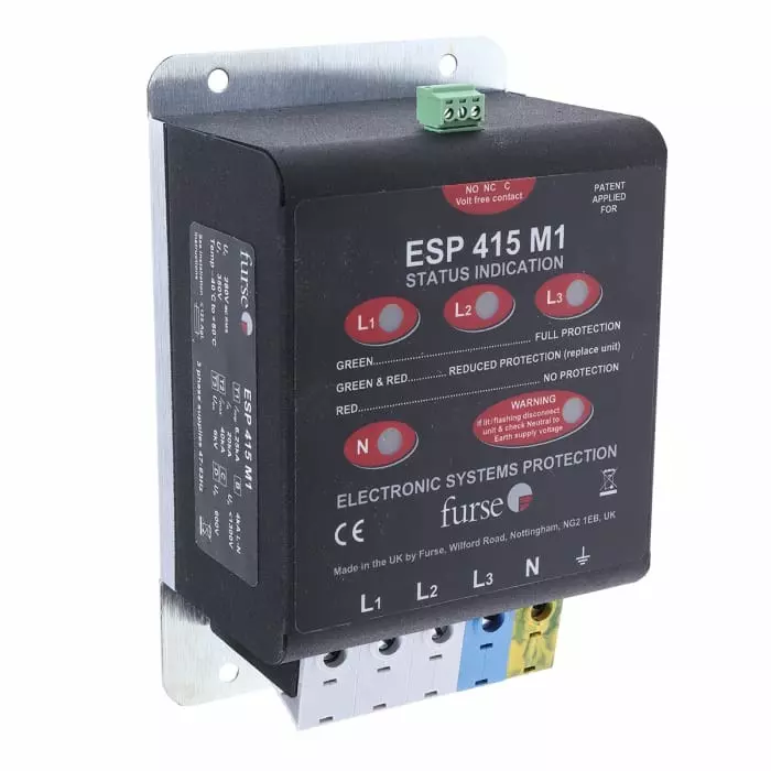 WJ Furse ESP M1 Surge Suppressor Unit 280 V Maximum Voltage Rating 6.25 kA Maximum Surge Current Mains Surge Protector, 7TCA085460R0112ESP 415M1