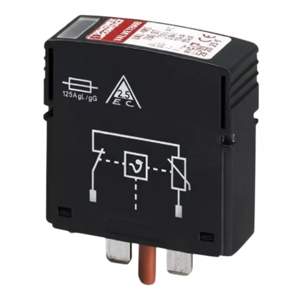 Phoenix Contact Industrial Surge Protector Pluggable 120 VAC, 208 VAC & 240 VAC Voltage Rating, 2910335