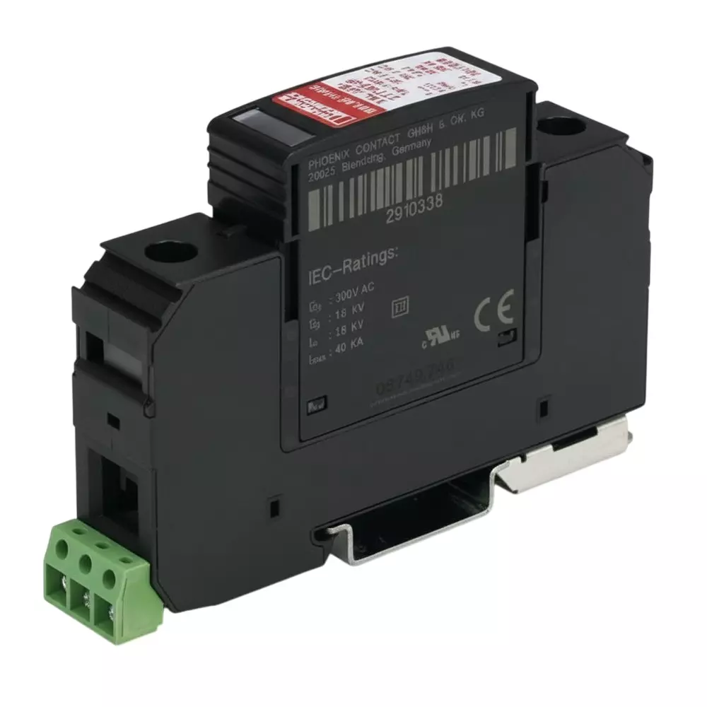 Phoenix Contact Industrial Surge Protector DIN Rail 1 A 480 VAC, 2910384