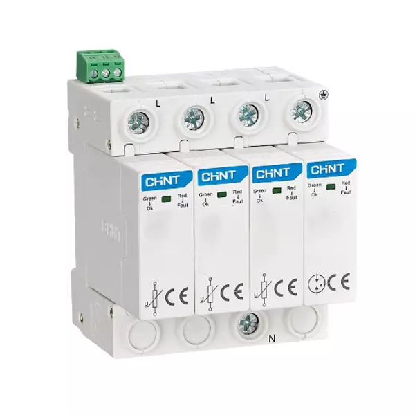 Chint NXU II Low-Voltage Surge Arrester (without Auxiliary Contact) 4 Pole 385 V, 252477