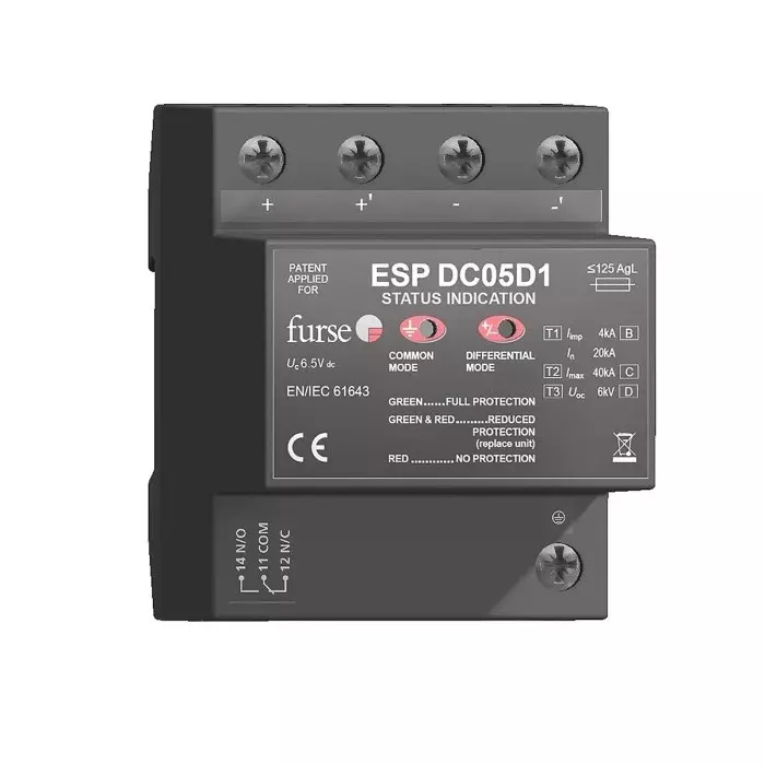 WJ Furse ESP-DCD1 Surge Suppressor Unit 5 V DC Maximum Voltage Rating Mains Protector, ESP DC05 D1/RS