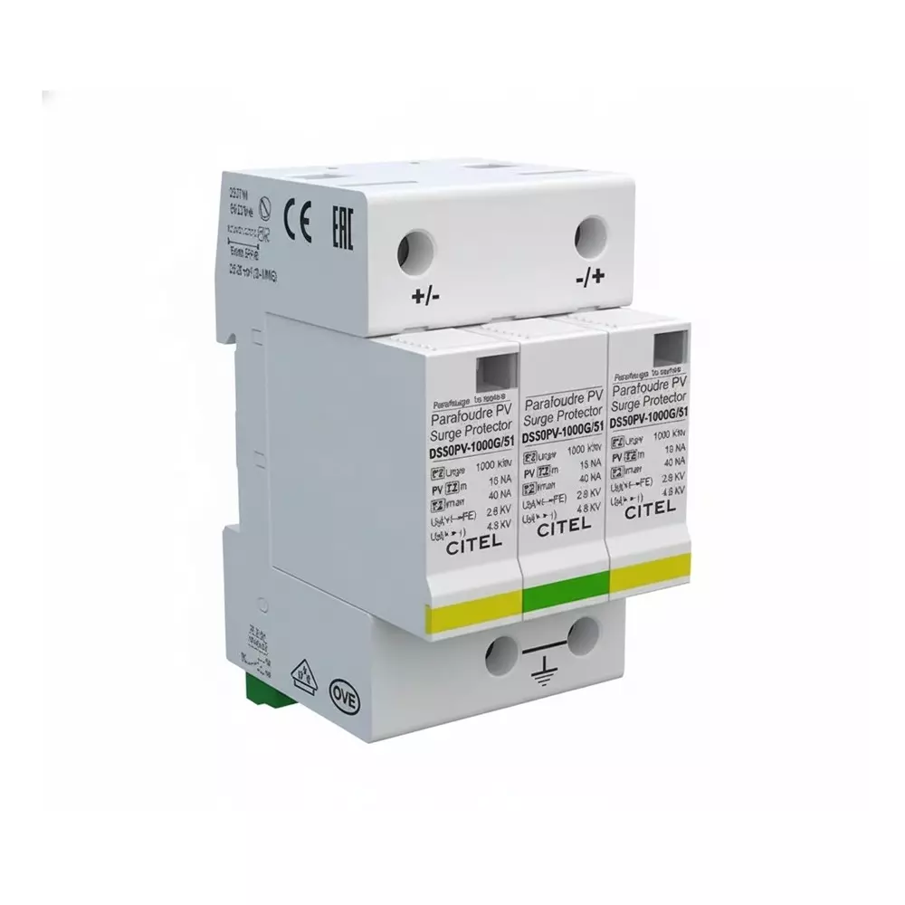 CITEL Industrial Surge Protector DIN Rail 40 kA 1 kVDC, DS50VGPVS-1000