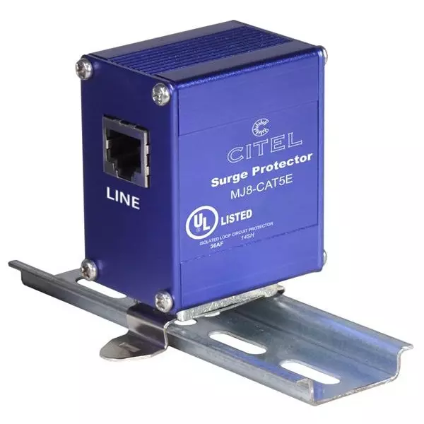 CITEL Connectorized Surge Protector DIN Rail 1 A 8 VDC, MJ8-CAT5E