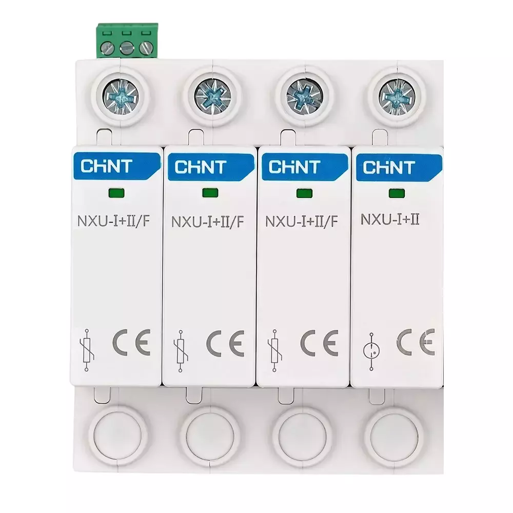 Chint NXU I + II Low-Voltage Surge Arrester with Auxiliary Contact 4 Pole, 308617