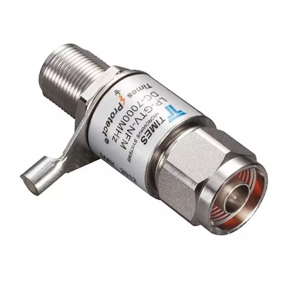 Amphenol Times Microwave Systems Connectorized Surge Protector Inline 10 kA 180 VDC, LP-GTV-SFM