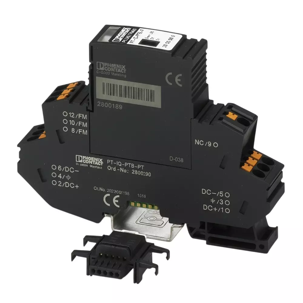 Phoenix Contact Industrial Surge Protector DIN Rail 130 mA 24 VDC, 2801296