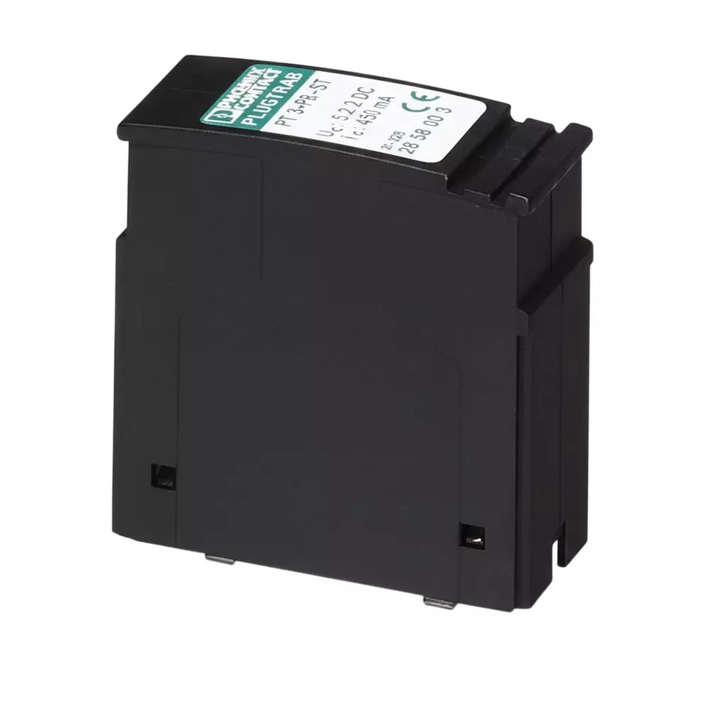 Phoenix Contact Industrial Surge Protector Pluggable 450 mA 3.6 VAC, 5.2 VDC, 2858030