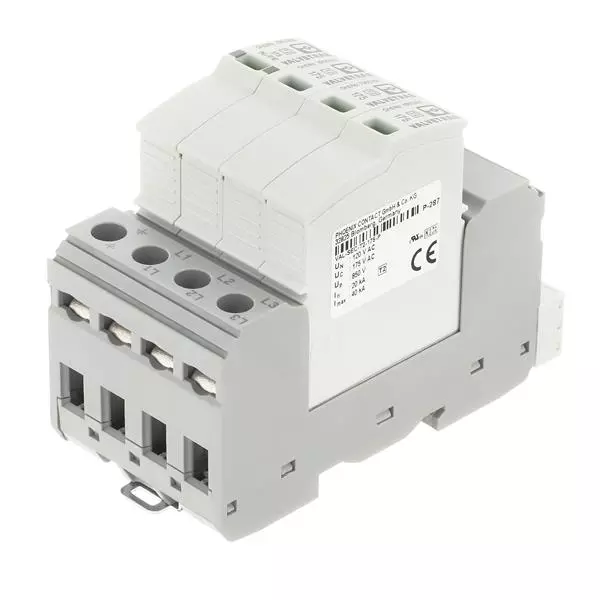 Phoenix Contact Industrial Surge Protector DIN Rail 63 A 120 VAC, 208 VAC, 2905354