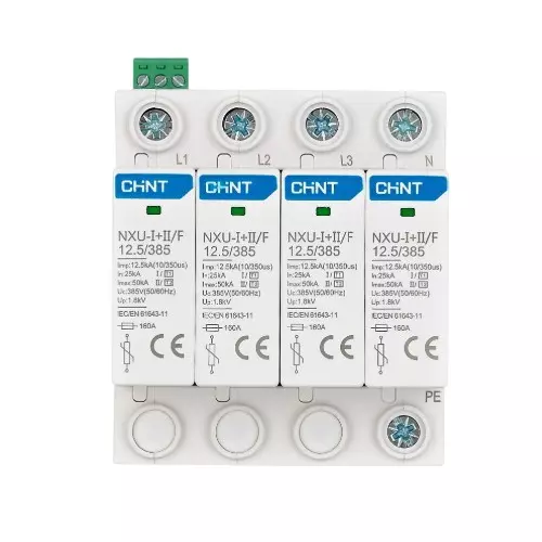 Chint NXU I + II Low-Voltage Surge Arrester without Auxiliary Contact 3 Pole+N, 308619