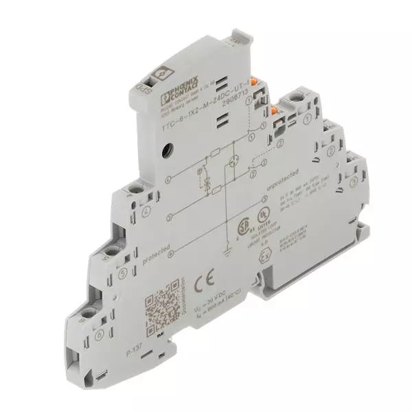Phoenix Contact Industrial Surge Protector DIN Rail 600 mA 24 VDC, 2906713