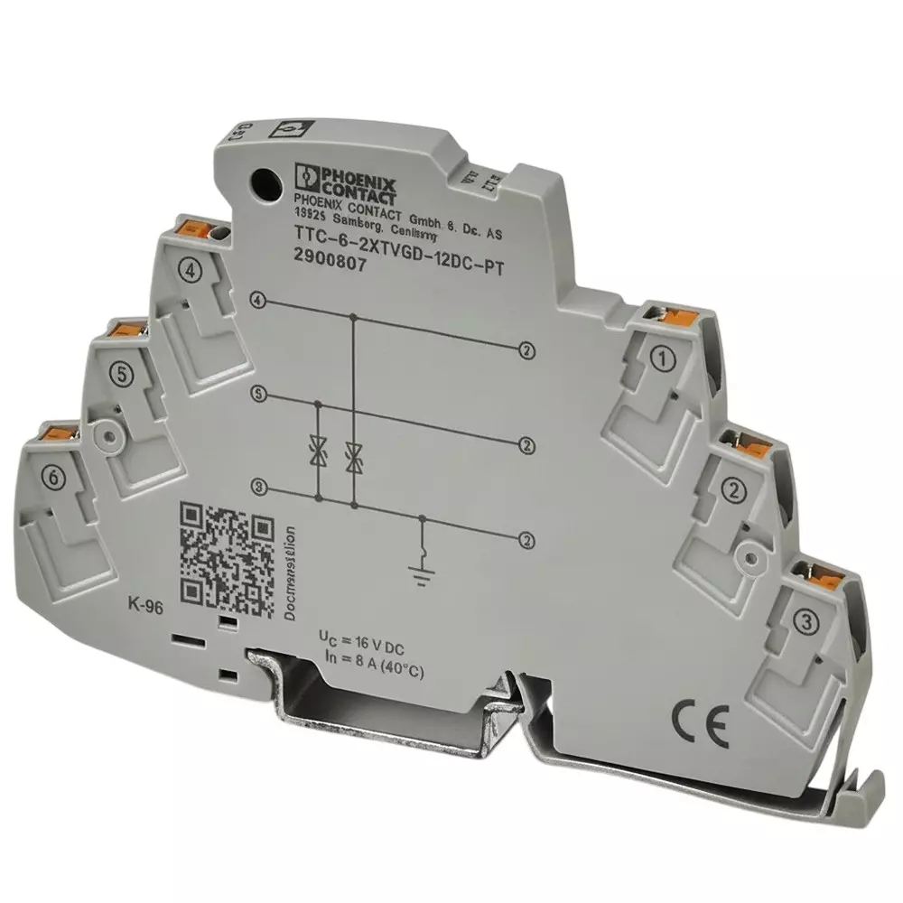 Phoenix Contact Industrial Surge Protector DIN Rail 6 A 12 VDC, 2906807
