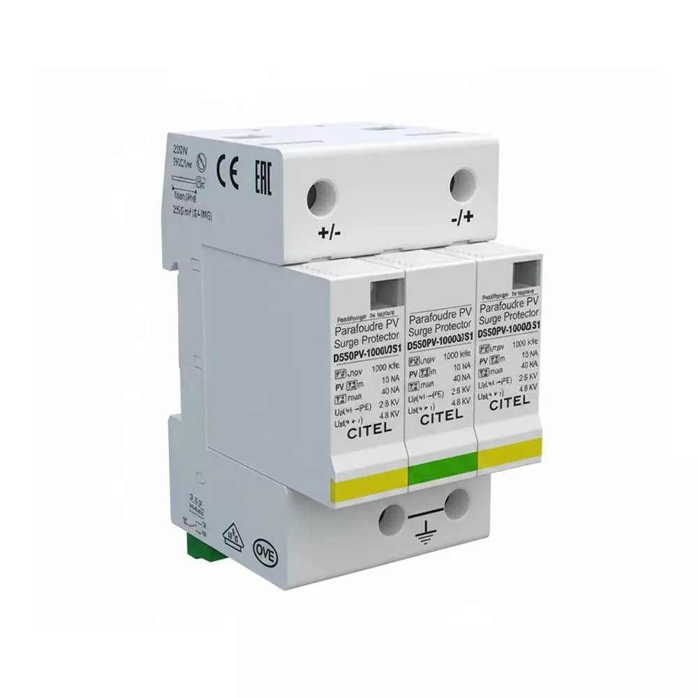 CITEL Industrial Surge Protector DIN Rail 40 kA 1.5 kVDC, DS50VGPVS-1500G/51