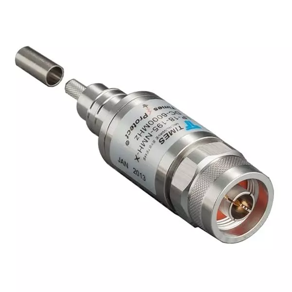 Amphenol Times Microwave Systems Connectorized Surge Protector Inline 10 kA 180 VDC, LP-18-240-NMH-X