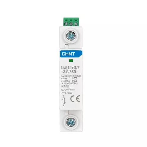 Chint NXU I + II Low-Voltage Surge Arrester without Auxiliary Contact 1 Pole, 308595