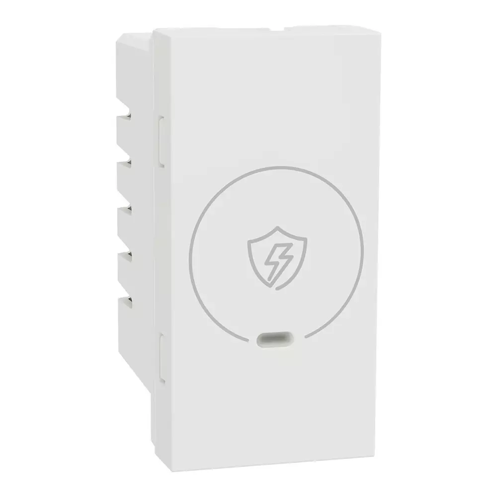 Schneider Electric Miluz Lara Series With LED Indication Voltage Surge Protector 1 Module 220-240 V Operational Voltage and White Color, MLVSP1M_WH