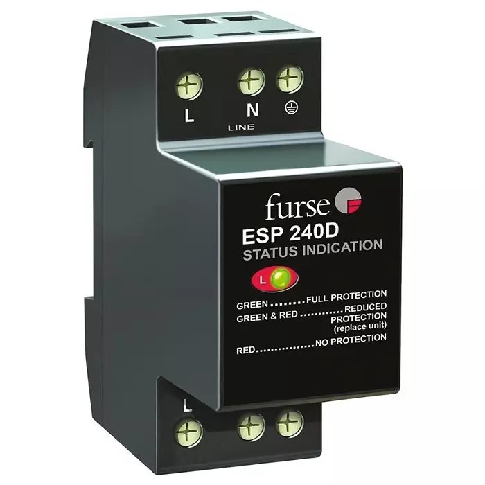 WJ Furse D Lightning / Surge Arrester 280 V Maximum Voltage Rating 0.032 kA Maximum Surge Current Mains Protector, 7TCA085460R0322ESP 240D-32A