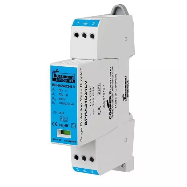 EATON Industrial Surge Protector DIN Rail 25 A 120 VAC, 120 VDC, BSPH2A150D150LVR