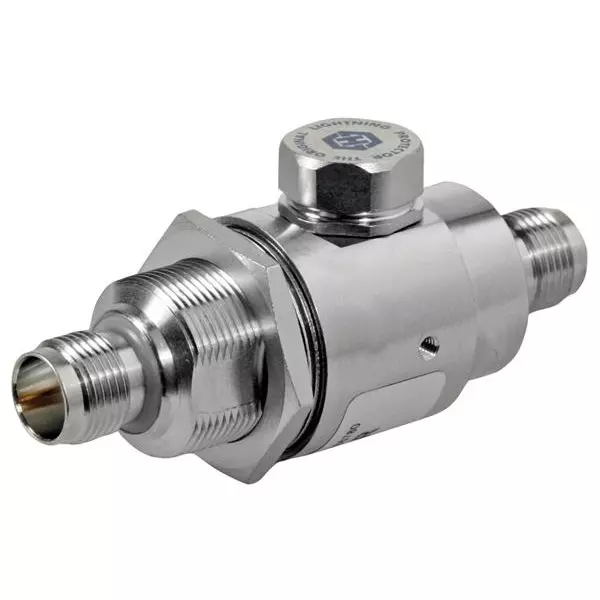 HUBER+SUHNER Connectorized Surge Protector Bulkhead 8 A Current Rating, 3402.26.3001