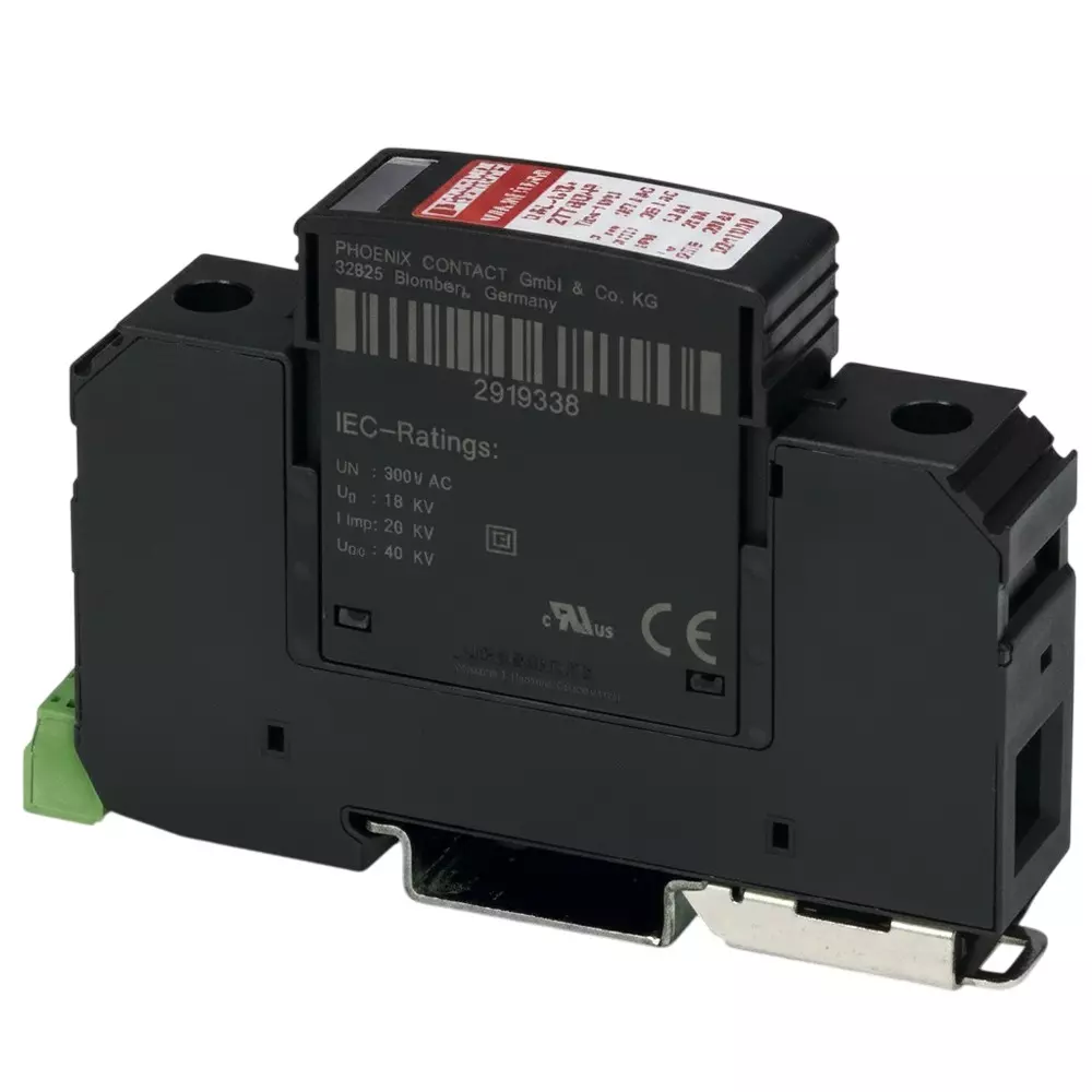 Phoenix Contact Industrial Surge Protector DIN Rail 1 A 277 VAC, 2910372