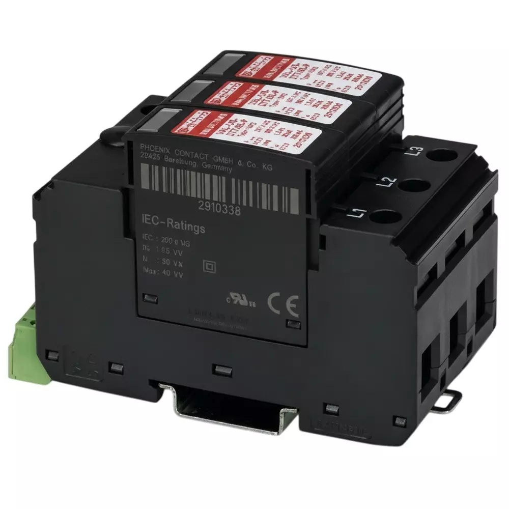 Phoenix Contact Industrial Surge Protector DIN Rail 1 A 600 VAC, 2910391