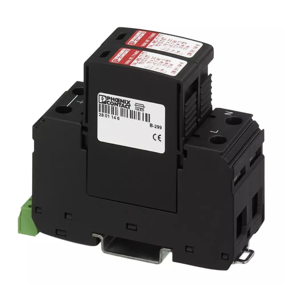 Phoenix Contact Industrial Surge Protector DIN Rail 80 A 60 VAC/DC, 2801533