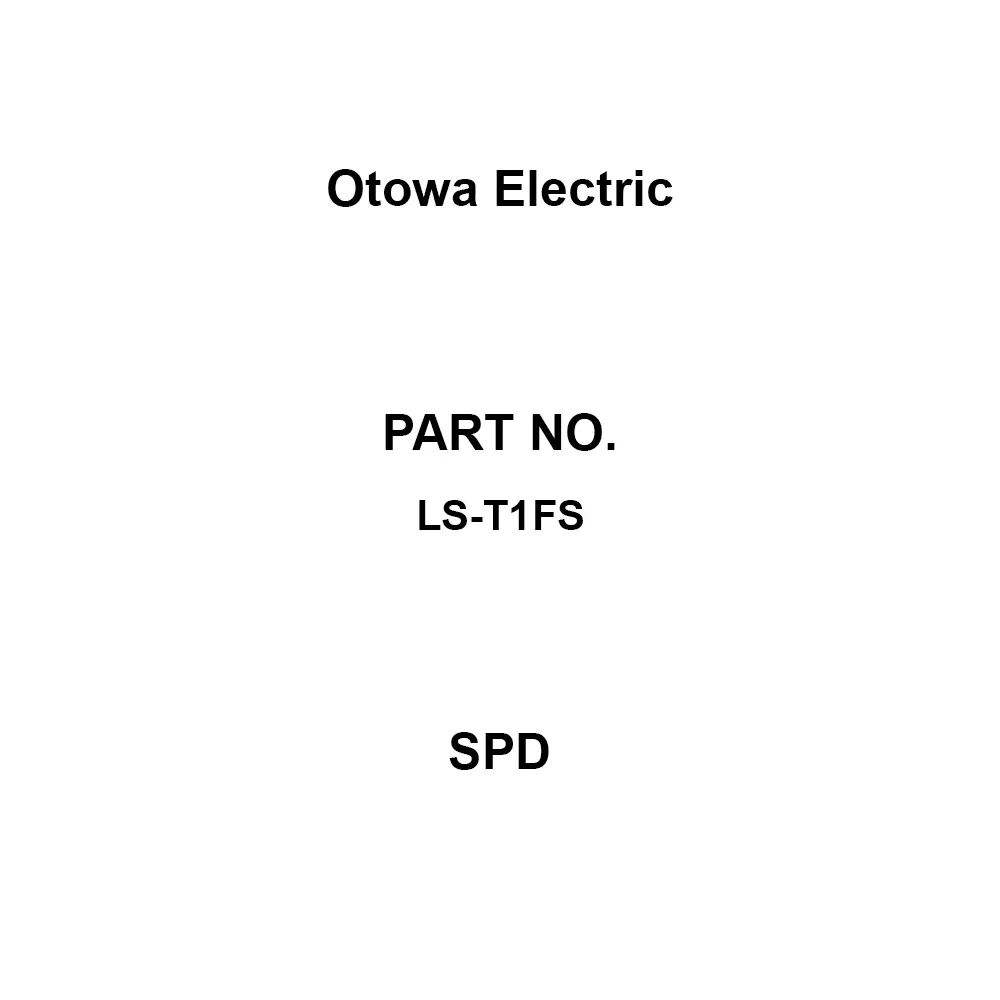 Otowa Electric SPD Single-phase 2-wire 100 V Type IP20 Protection Class -20 to 70℃ Operating Temperature Range, LS-T1FS