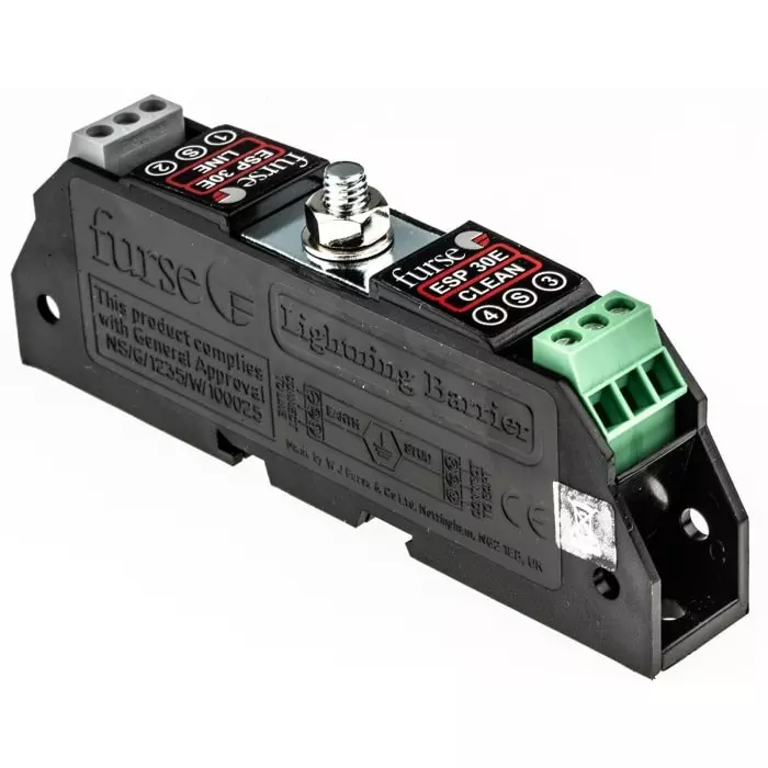 WJ Furse ESP E Surge Suppressor Unit 36.7 V Maximum Voltage Rating 5 kA Maximum Surge Current Twisted Pair Surge, 7TCA085400R0104ESP 30E