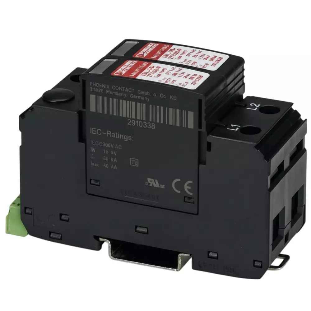 Phoenix Contact Industrial Surge Protector DIN Rail 1 A 480 VAC, 2910385