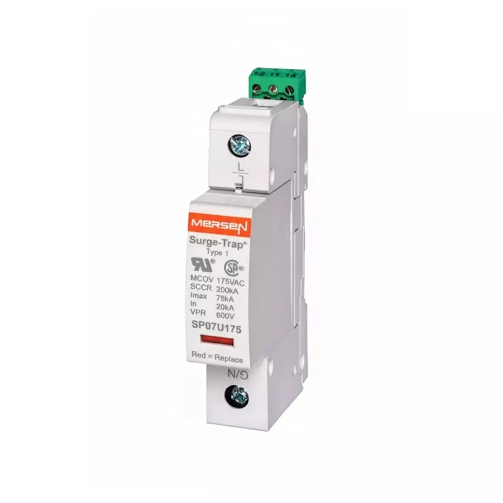 Mersen Industrial Surge Protector DIN Rail 20 kA 240 VAC, STP230P07M