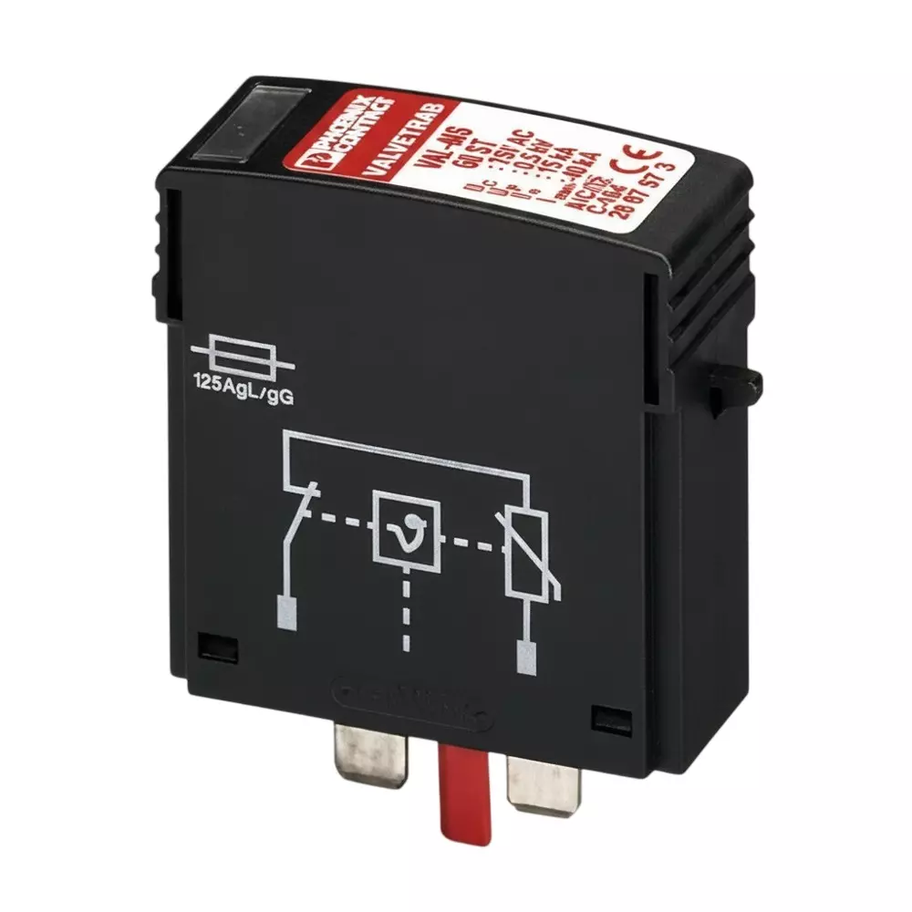Phoenix Contact Industrial Surge Protector Pluggable 60 VAC/DC Voltage Rating, 2807573