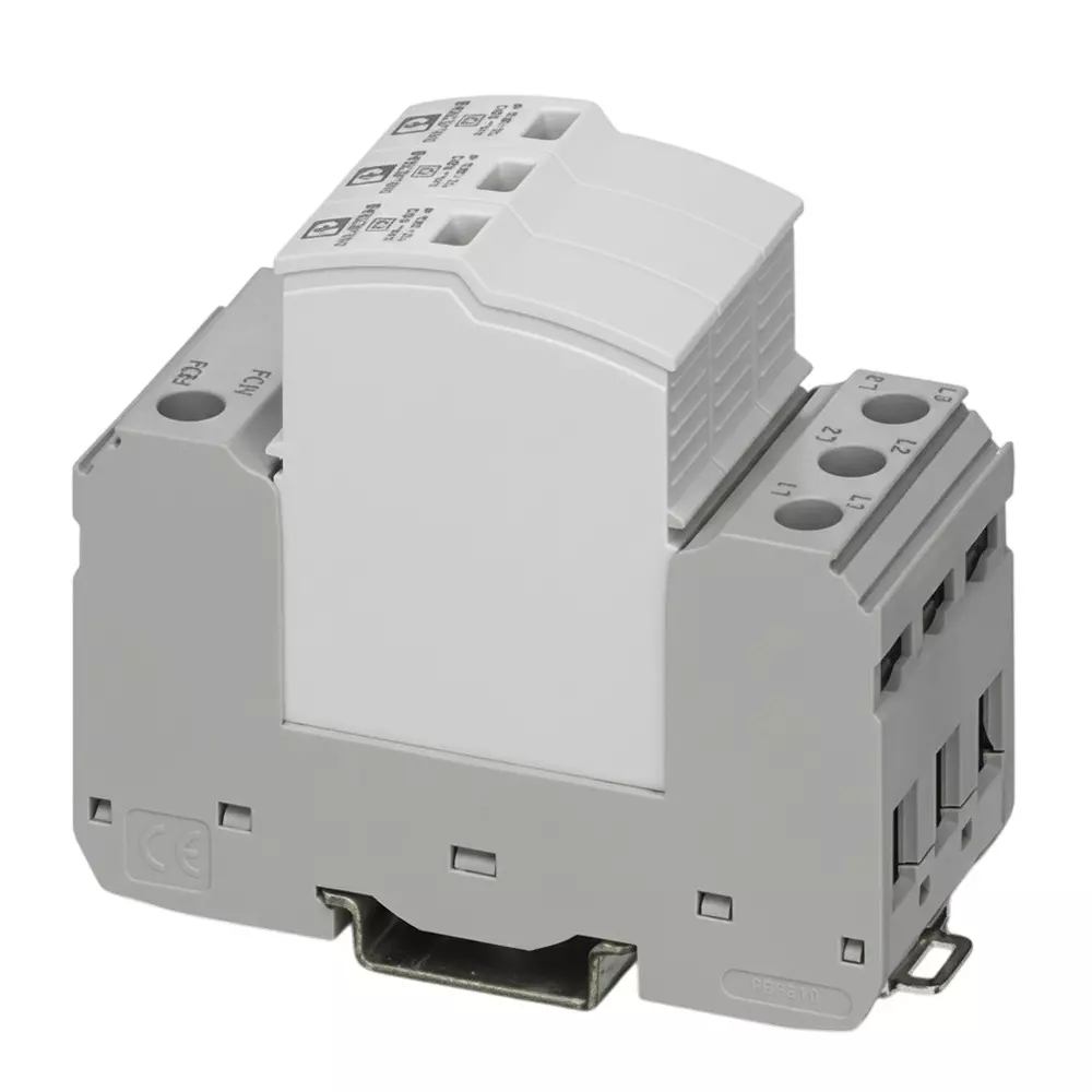 Phoenix Contact Industrial Surge Protector DIN Rail 63 A 240 VAC, 415 VAC, 2905344